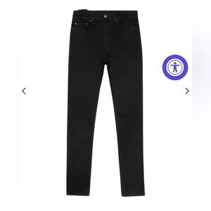 Ksubi Chitch Laid Black Mid Long Rise Slim Tapered Full Length Skinny  Jeans 32